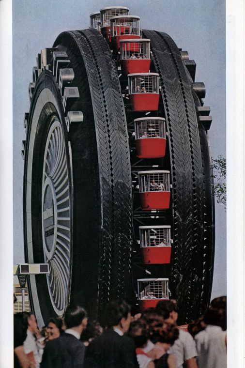 96-passenger ferris wheel, provided by United States Rubber.